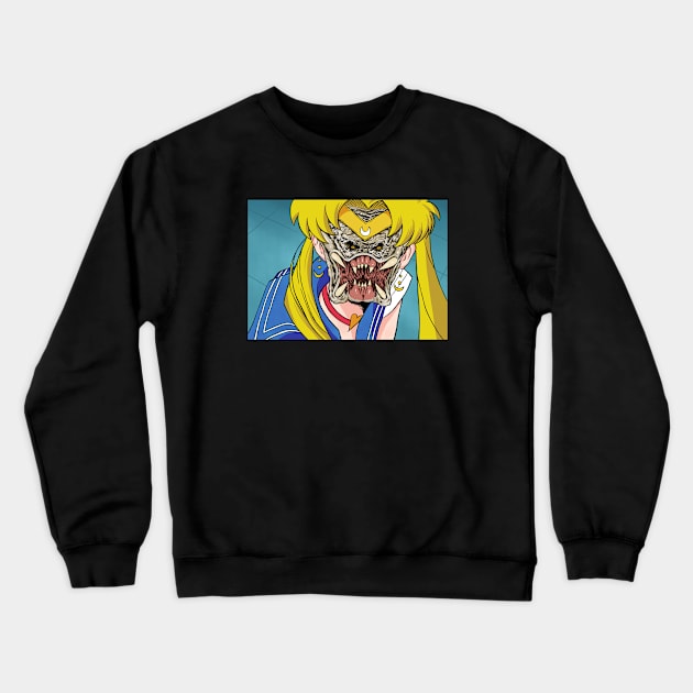 An anime monster Crewneck Sweatshirt by popcornpunk